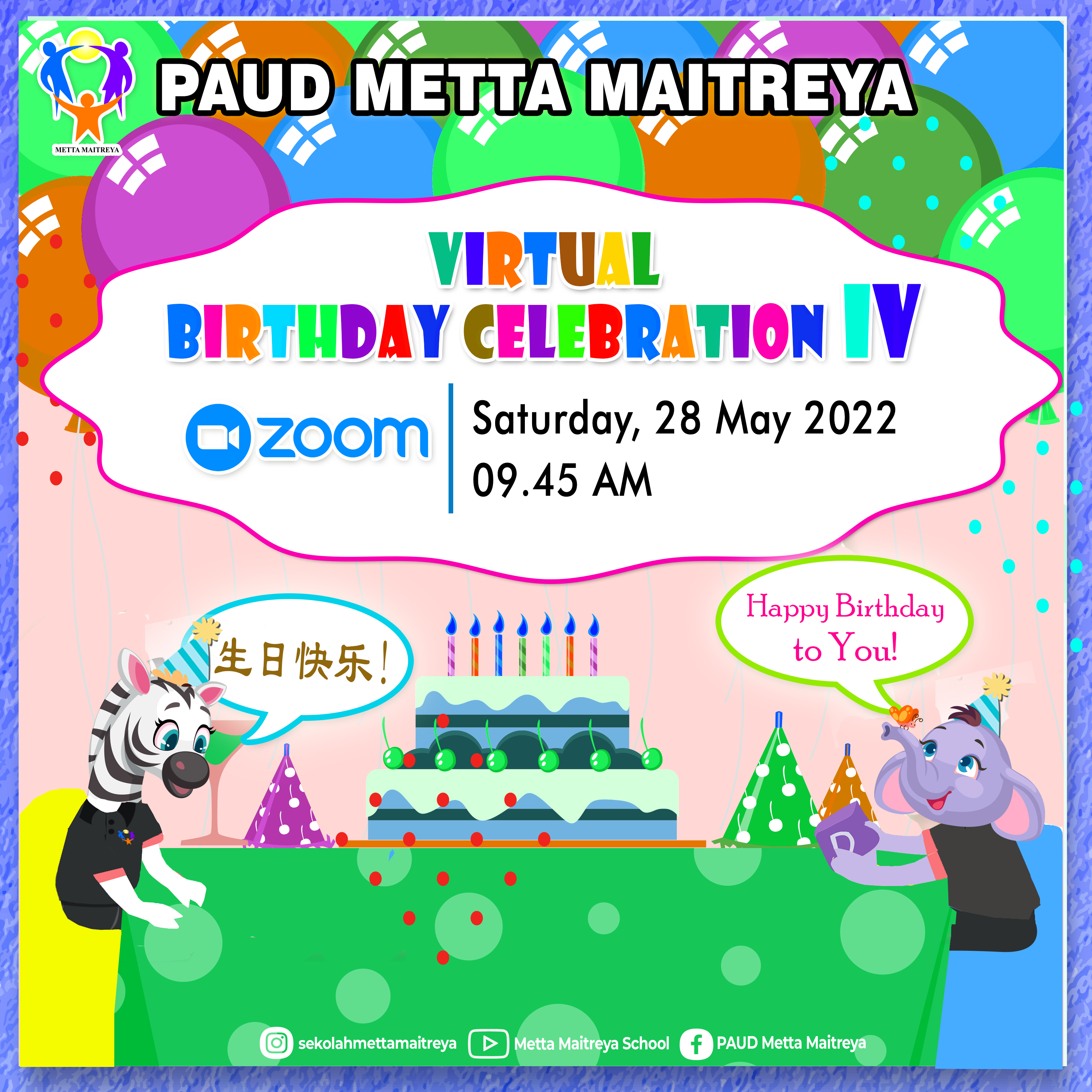 Virtual Birthday Celebration IV | PAUD METTA MAITREYA